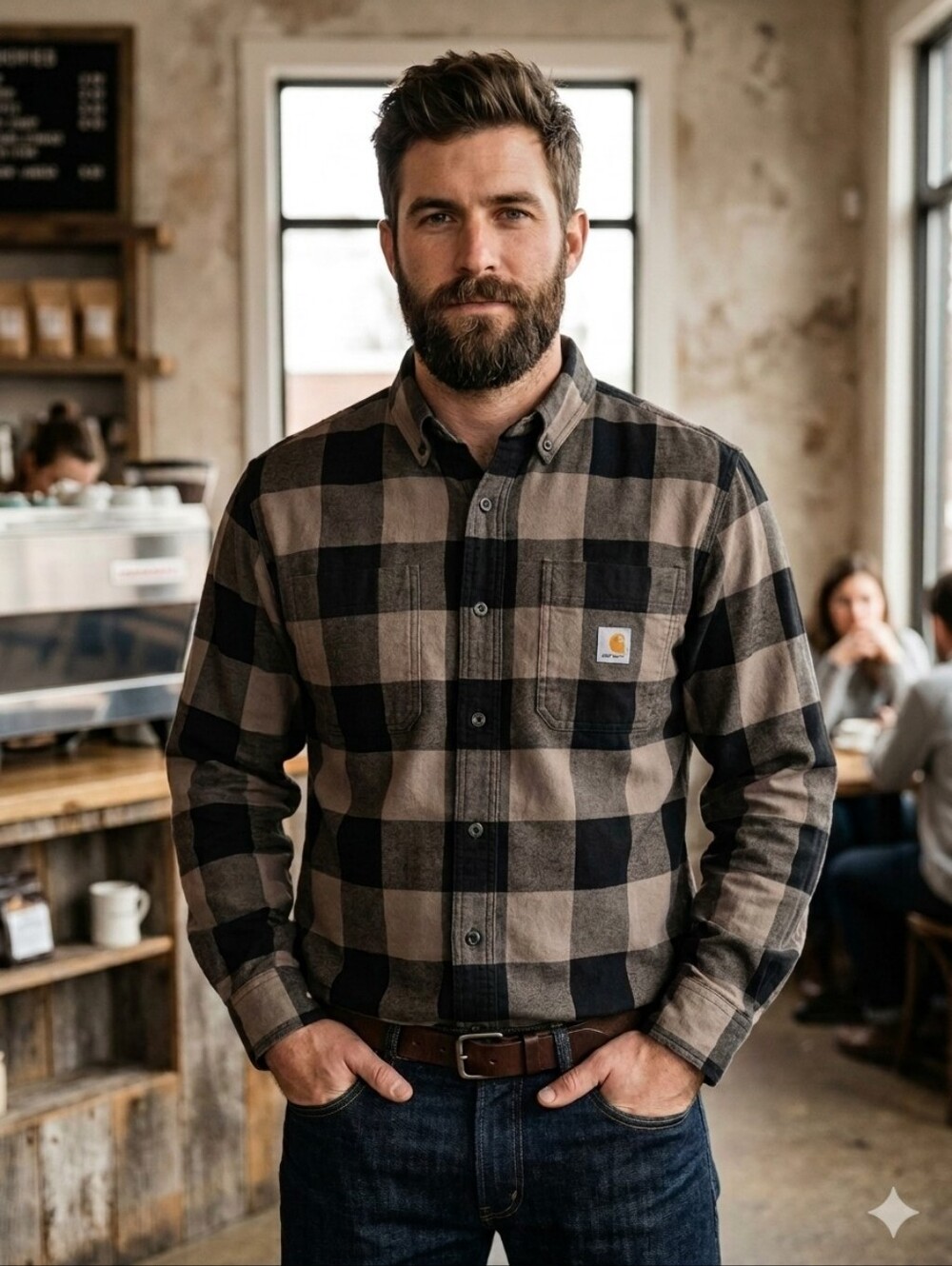 Carhartt 2XL Relaxed Fit Midweight Flannel Long Sleeve Plaid Shirt